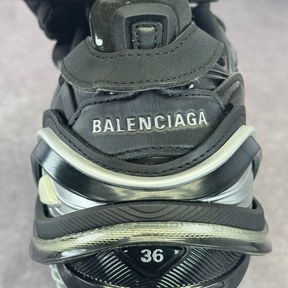 Balenciaga Sneakers Women’s Black and White Tyrex Shoes NEW 6 - Picture 8 of 12